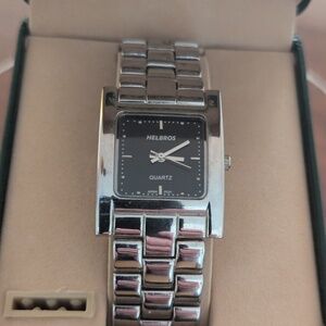 Helbros Quartz Silver Vintage Watch